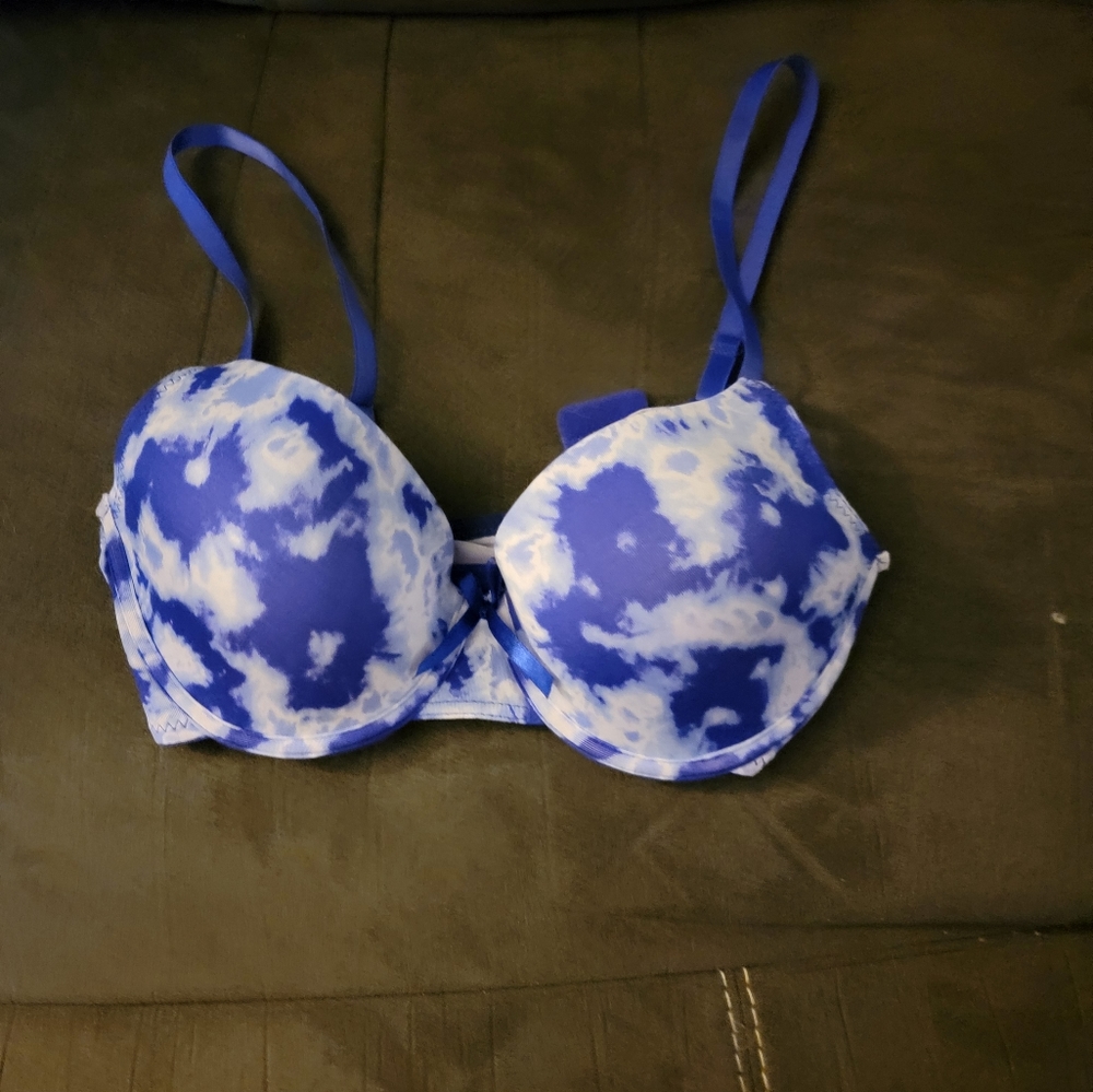 COCO Lingerie 34C Blue Tie Die Bra
